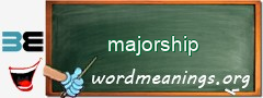 WordMeaning blackboard for majorship